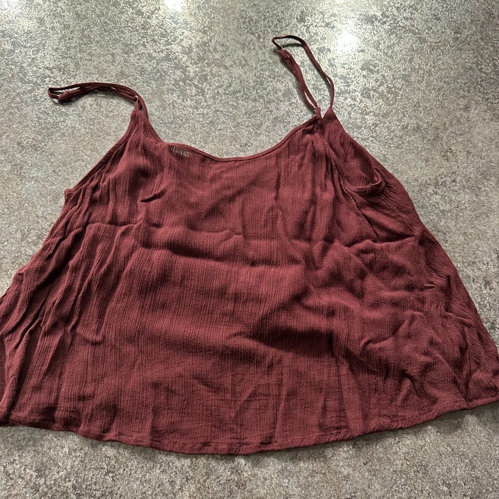 UO Maroon Crop Top